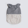 Grey Polka Dot Ruffles Dress
