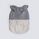Grey Polka Dot Ruffles Dress