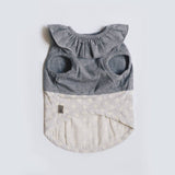 Grey Polka Dot Ruffles Dress