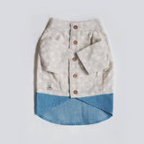 Blue Polka Dot Denim Shirt