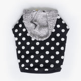 Black Polka Dot Hoodie